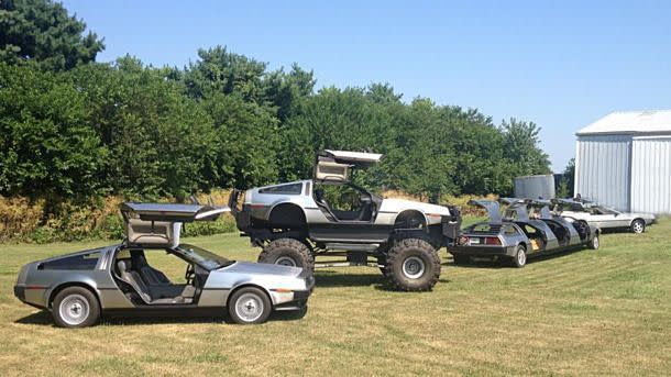 Incredible DeLorean collection features a monster truck, hovercraft, and limousine