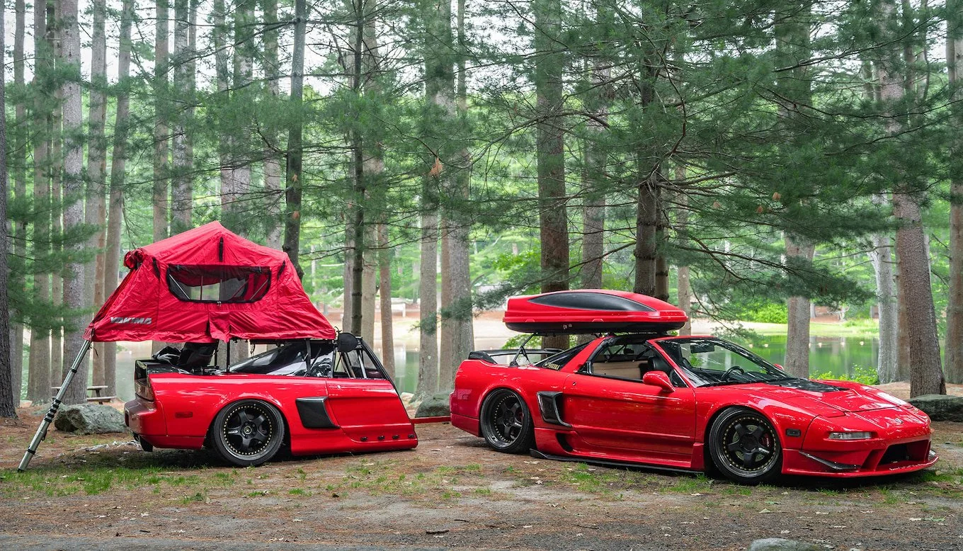 Acura NSX with matching trailer made from actual NSX