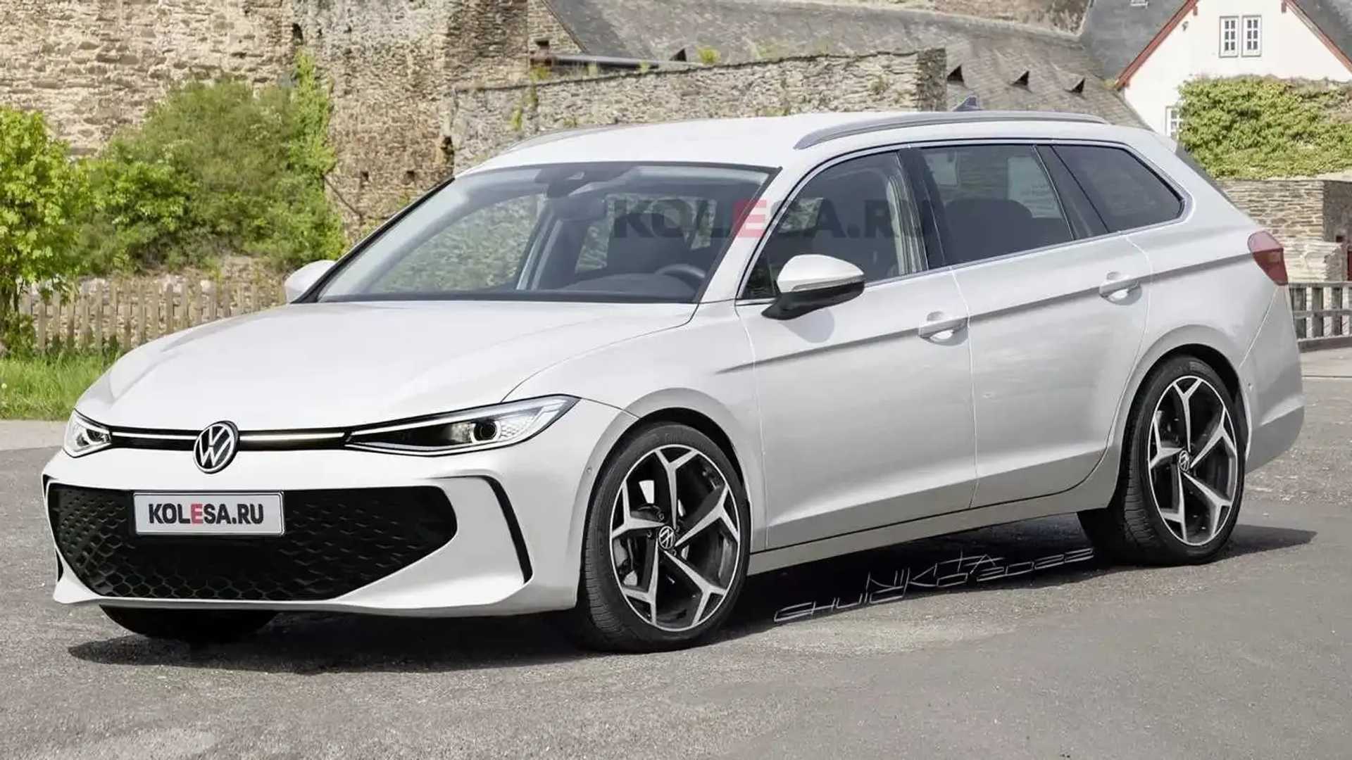 2024 Volkswagen Passat Render Looks Like A Sporty Stretched Golf Wagon