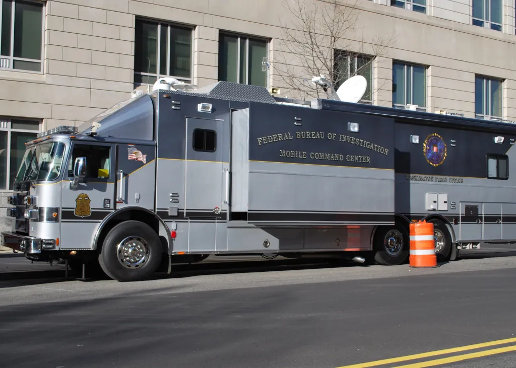 An Ex-FBI Mobile Command Center looks like a good start for imposing