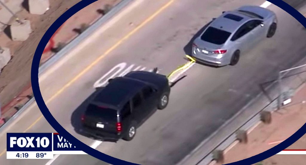 Arizona Police Use Grappler To Flee Suspect To End Car Chase