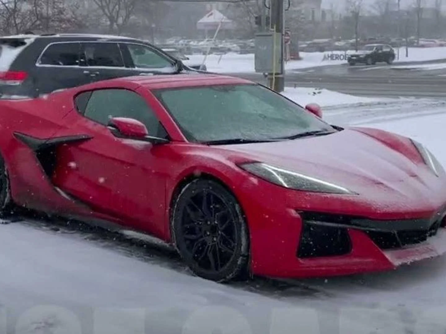 Snow Days: The C8 Corvette Z06 Prototype doesn't take off