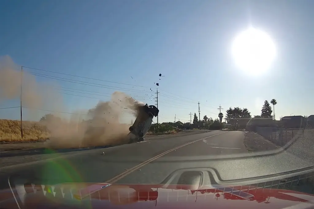 California Driver Gets Minor Injuries After Wild Car Jump