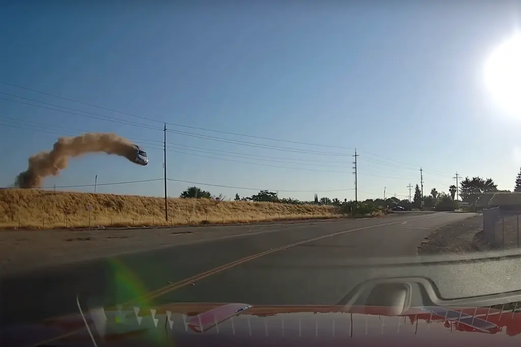 California Driver Gets Minor Injuries After Wild Car Jump