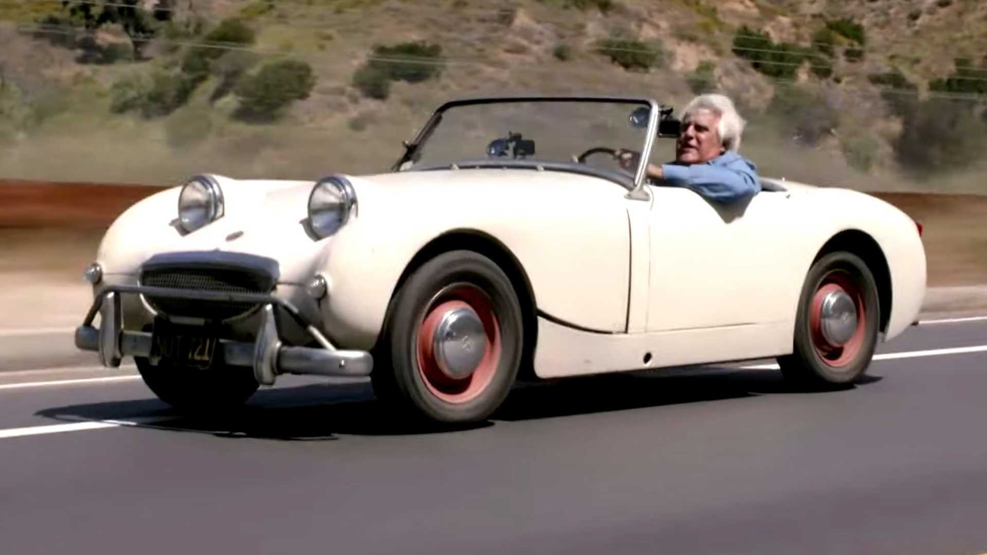 Jay Leno shows the fun in driving an original Austin-Healey Sprite