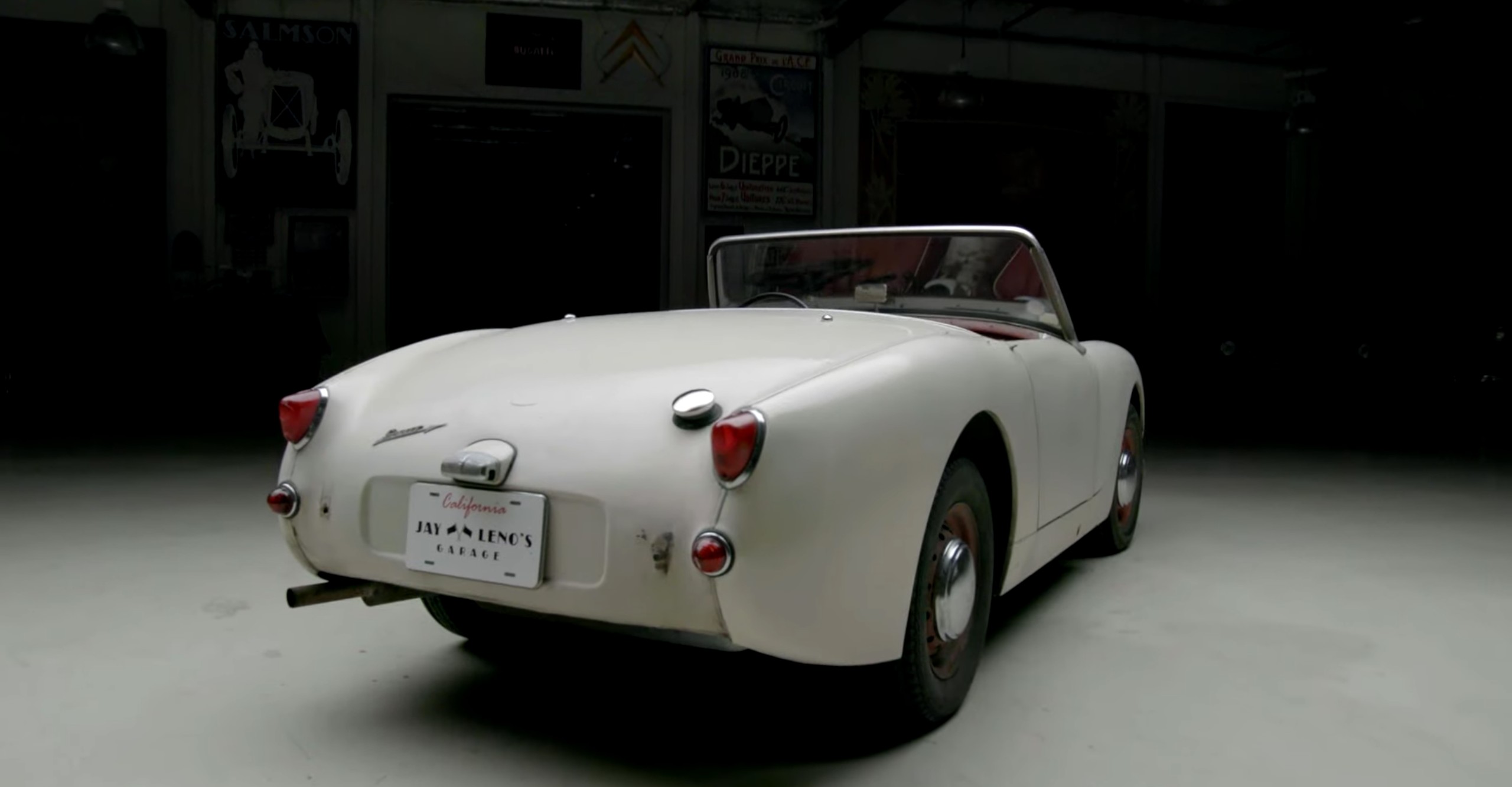 Jay Leno shows the fun in driving an original Austin-Healey Sprite