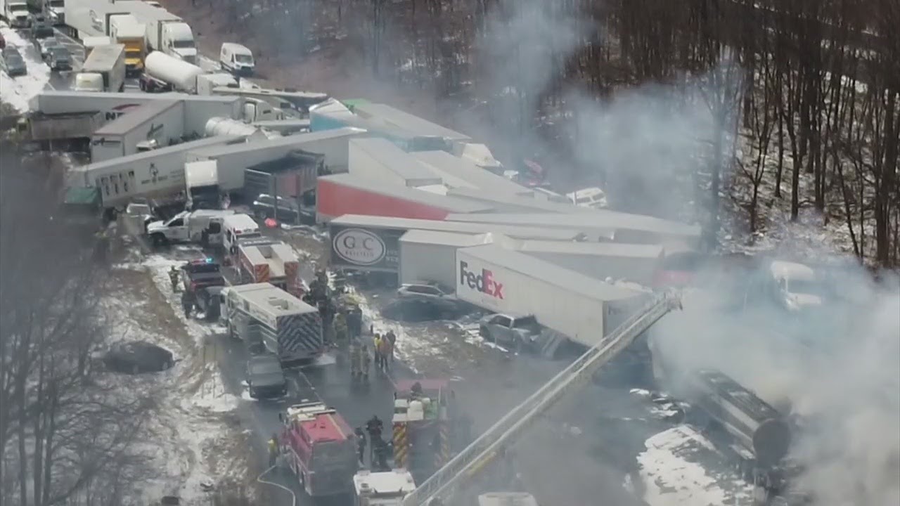 Major Crash on Pennsylvania Highway during Snow Squall Turns Tragic