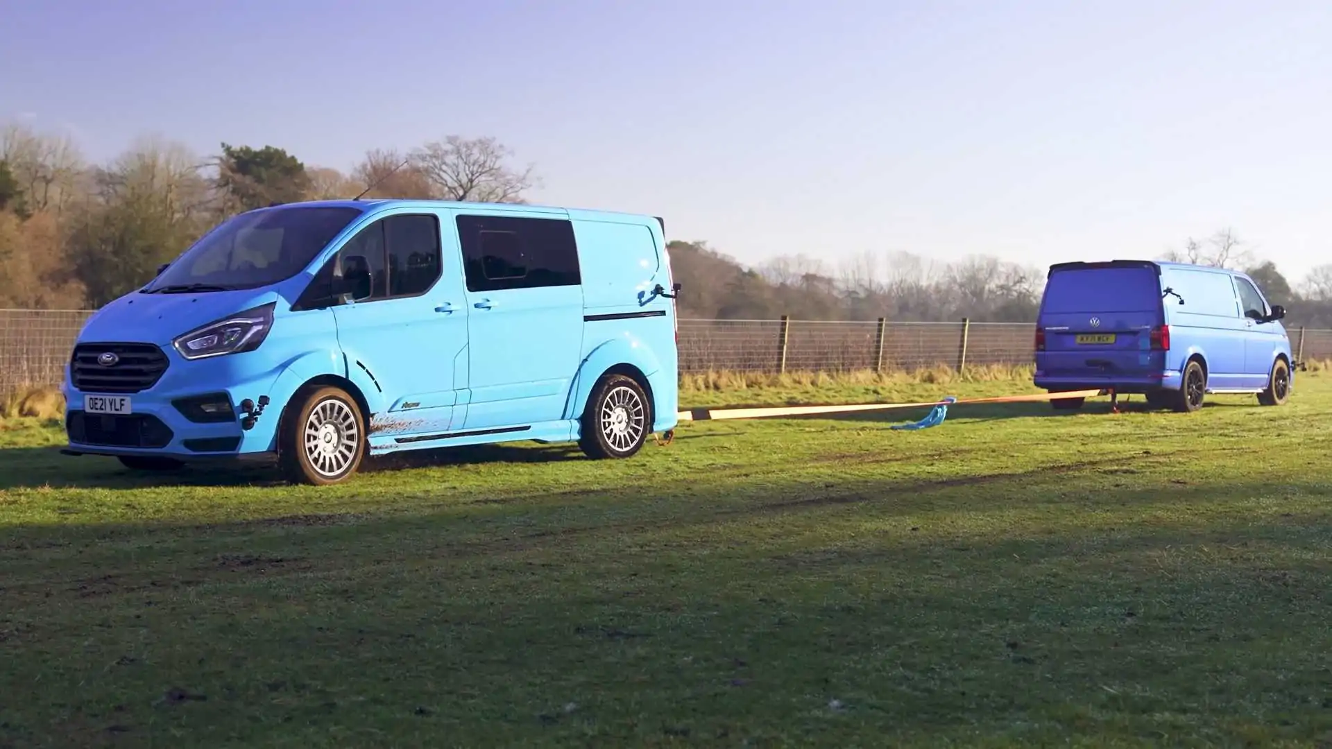 Ford Transit Meets Mercedes Vito and VW Transporter in FWD Tug of War