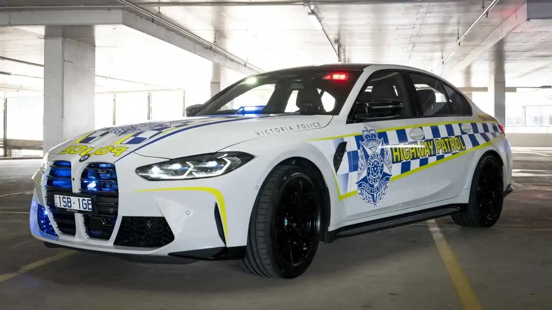 BMW M3 Competition Police Car for Australia Lights Up the XXL Grille