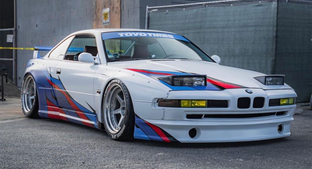 Widebody 1996 BMW 850Ci Has Crazy Stance, Automatic Gearbox