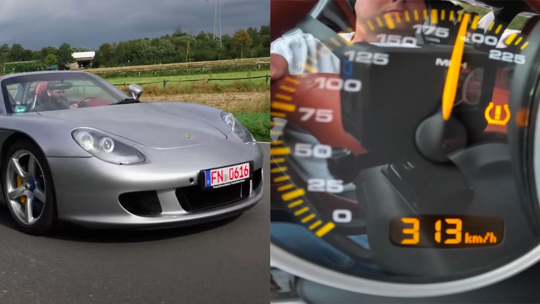 Porsche Carrera GT Sings its V10 Song at 194 MPH on The Autobahn