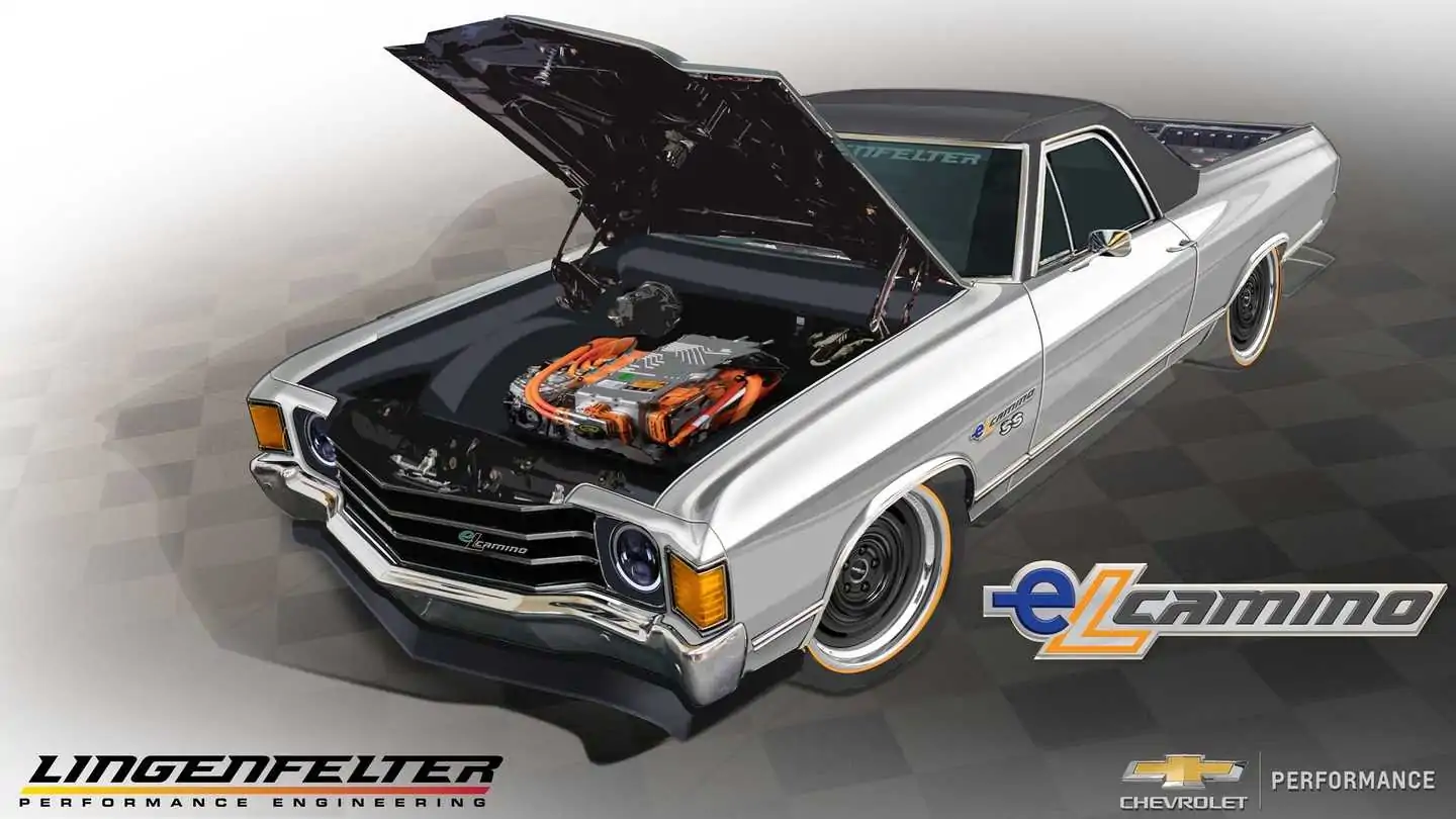 Lingenfelter builds Chevy El Camino with EV Crate Motor