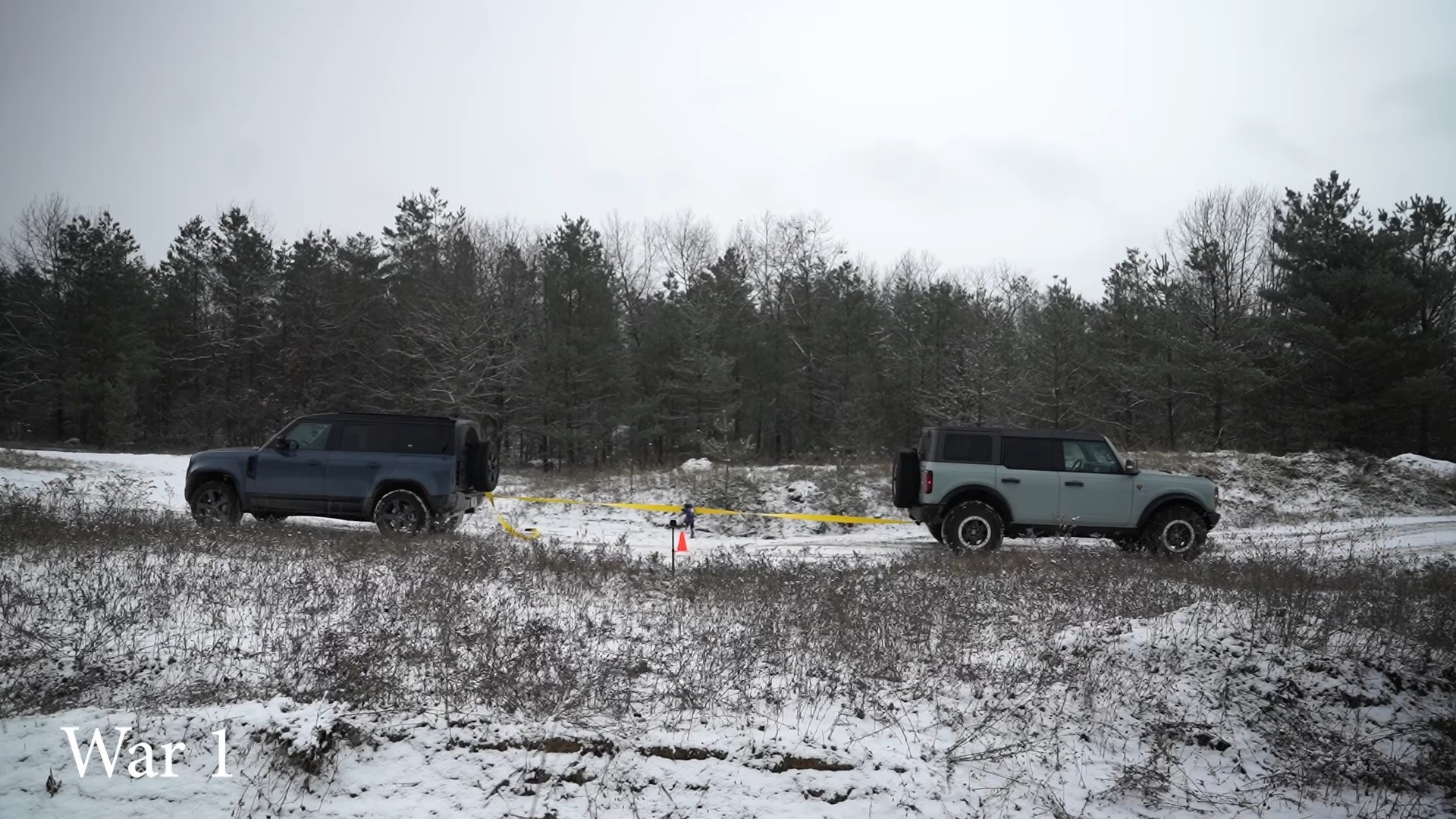 Can the Land Rover Defender beat the Ford Bronco in a tug-of-war?