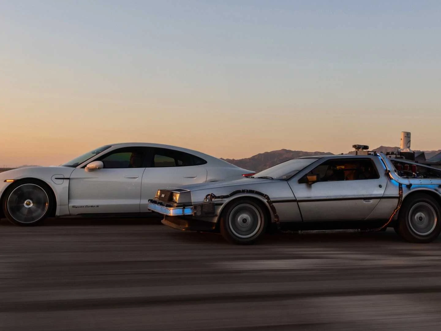 Porsche Celebrates BTTF Day With Taycan, DeLorean Using 1.21 Gigawatts