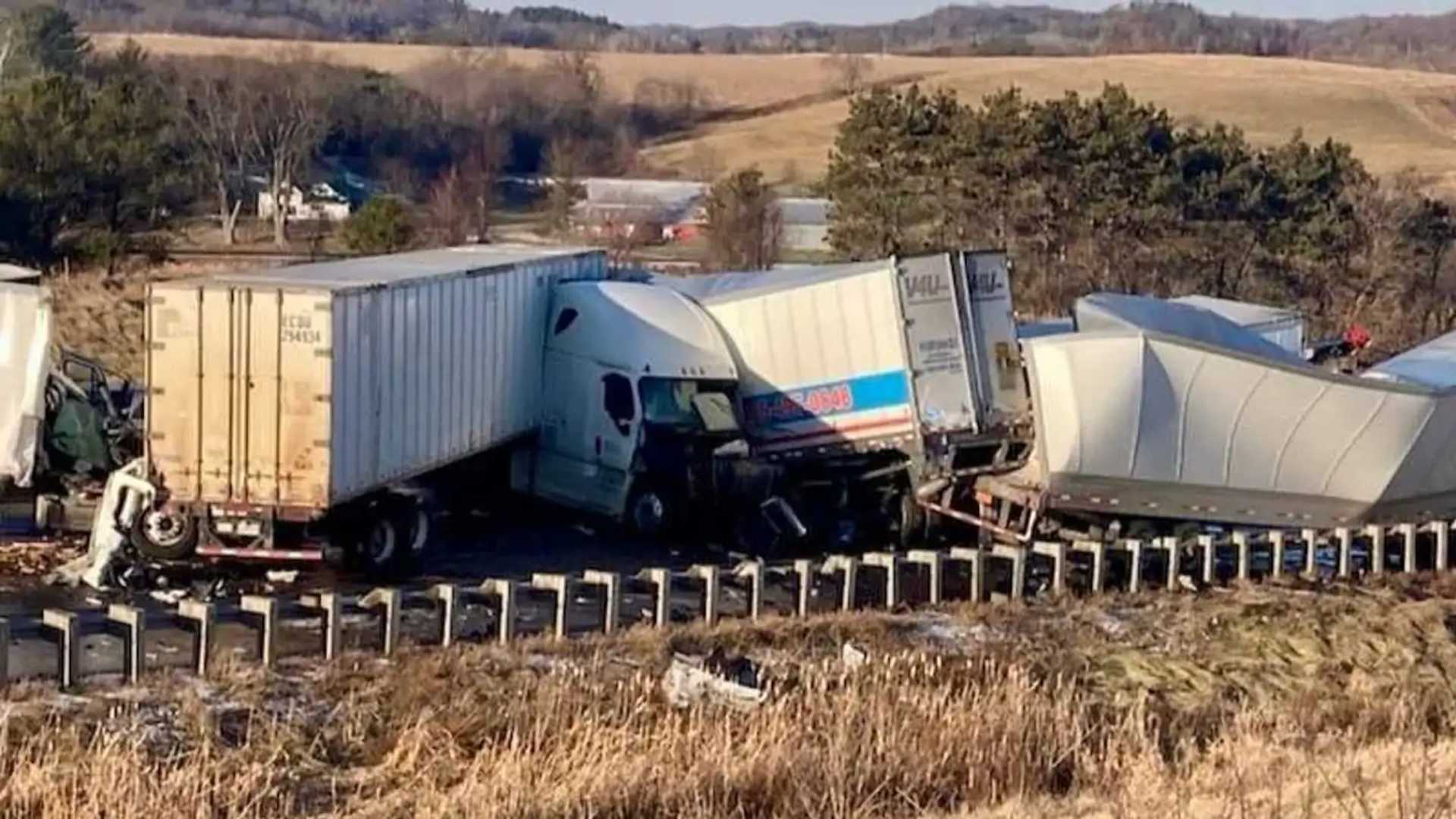 Wisconsin Highway Closed by a Scary 40-Car Crashes. No Injuries.