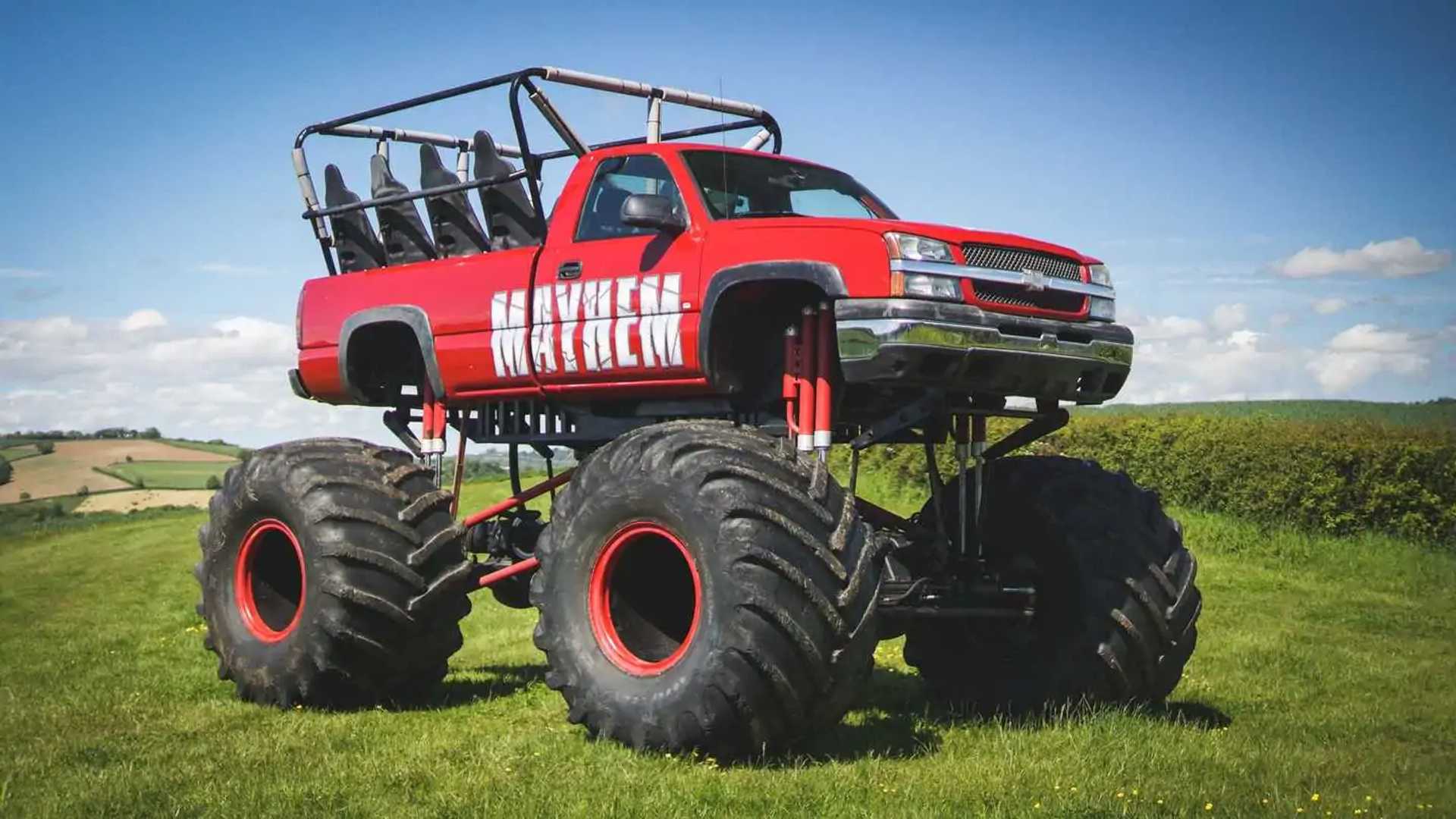 Chevrolet Silverado Monster Truck Heads To Auction With 11 Seats