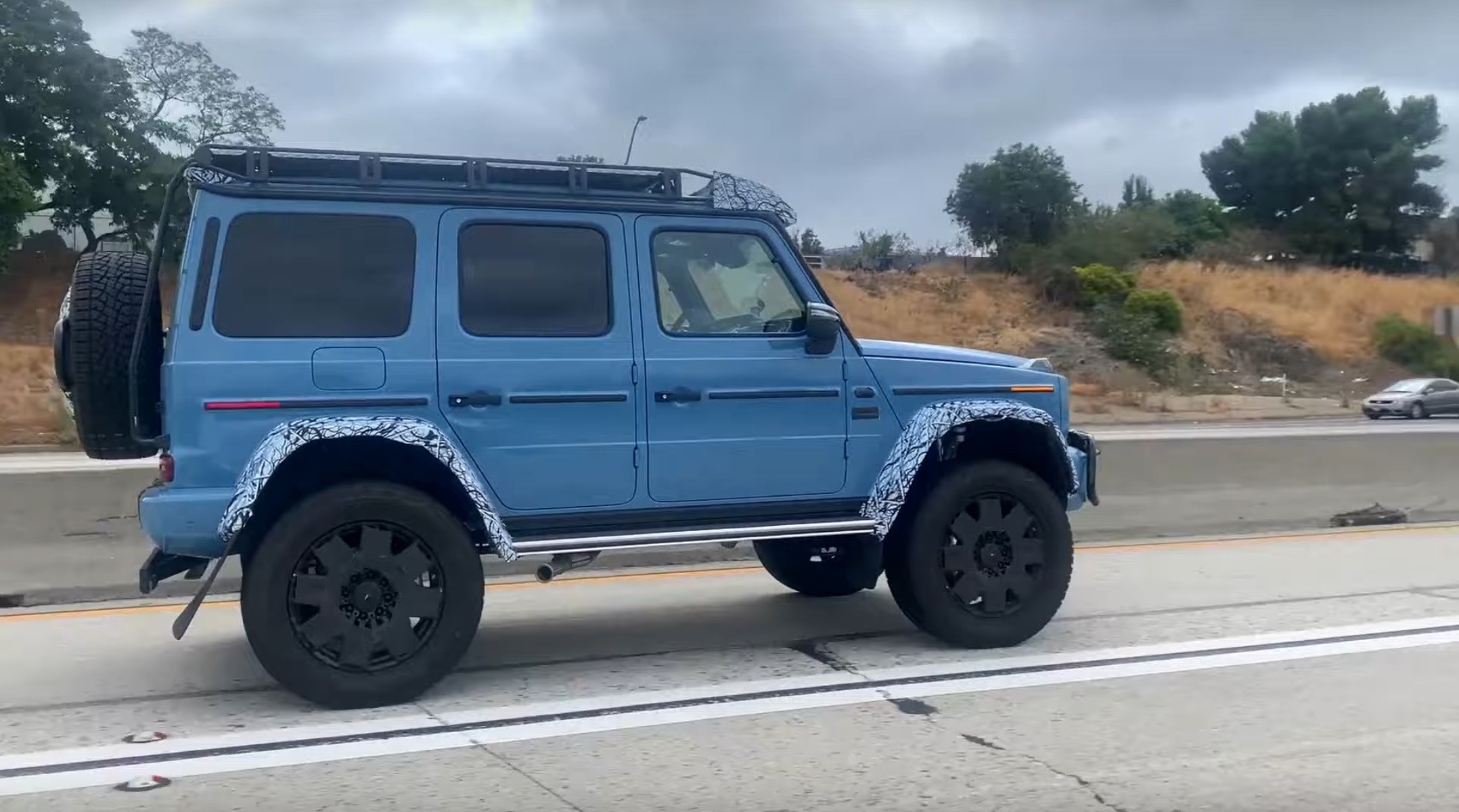 2022 Mercedes G-Class 4x4 Quadr Squared Stalked in California Traffic