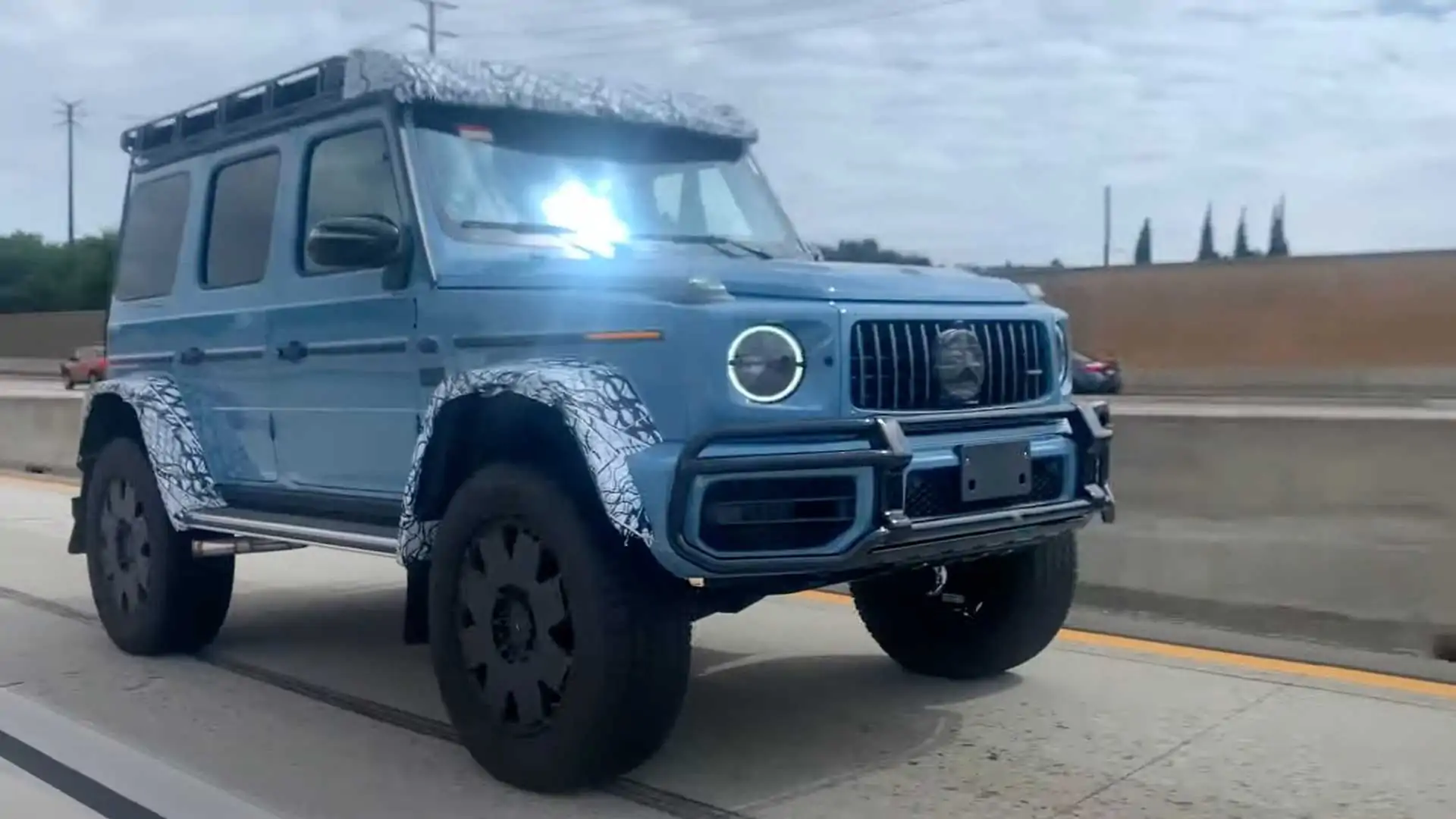 2022 Mercedes G-Class 4x4 Quadr Squared Stalked in California Traffic