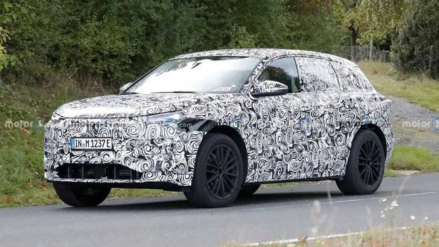 2023 Audi Q6 Etron Spied Up Close with Production Body