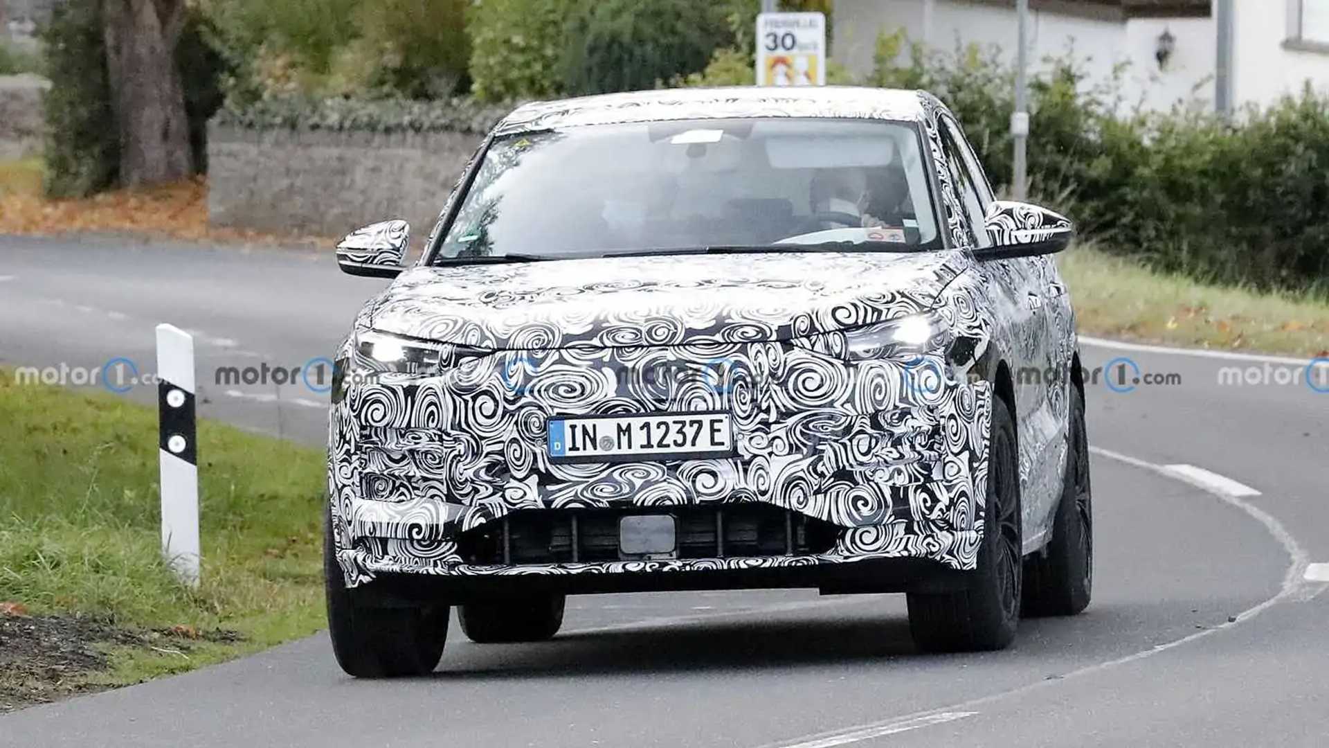 2023 Audi Q6 Etron Spied Up Close with Production Body