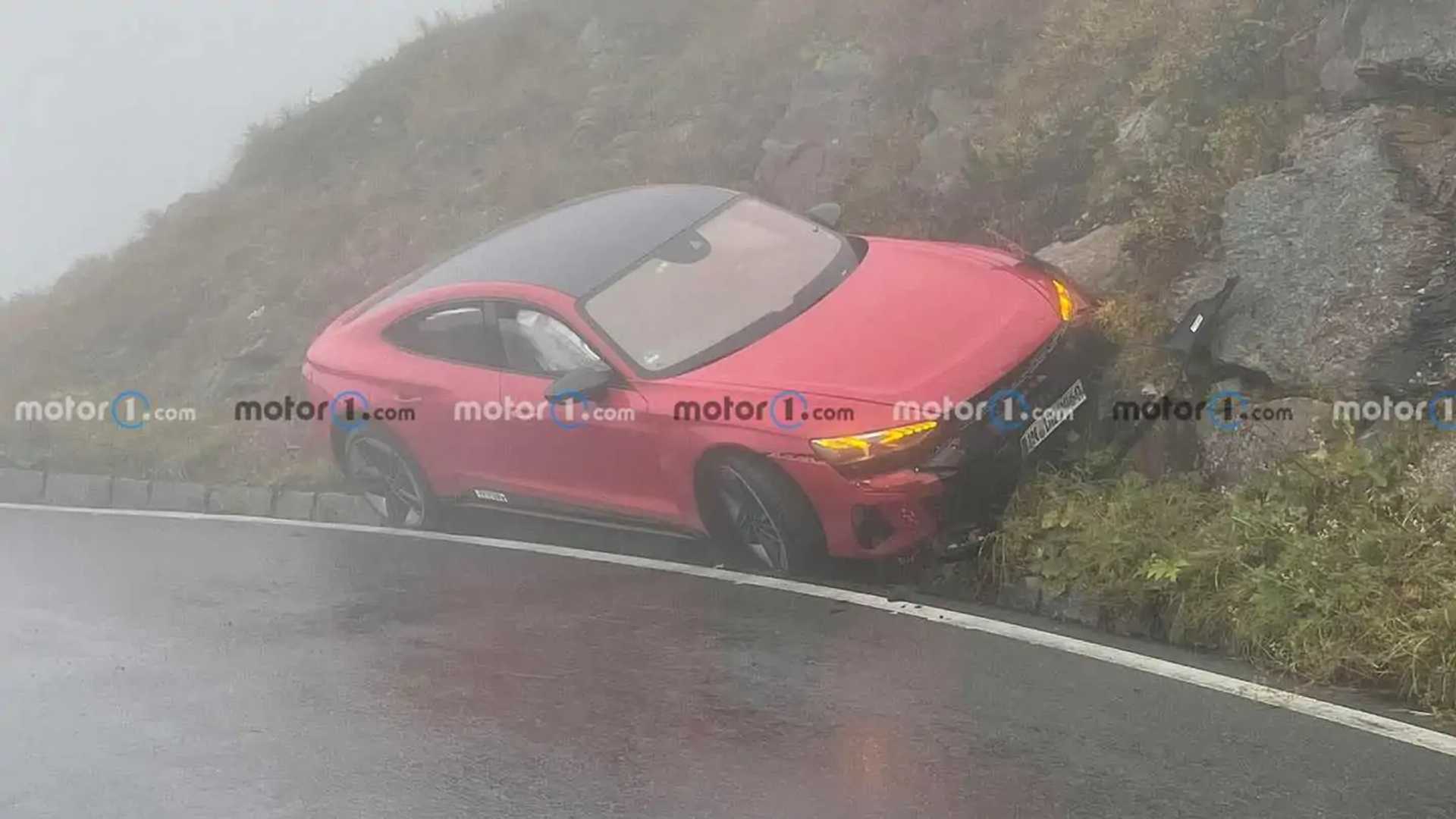 Audi RS E-Tron GT was damaged during a driving tour on Alpine Road