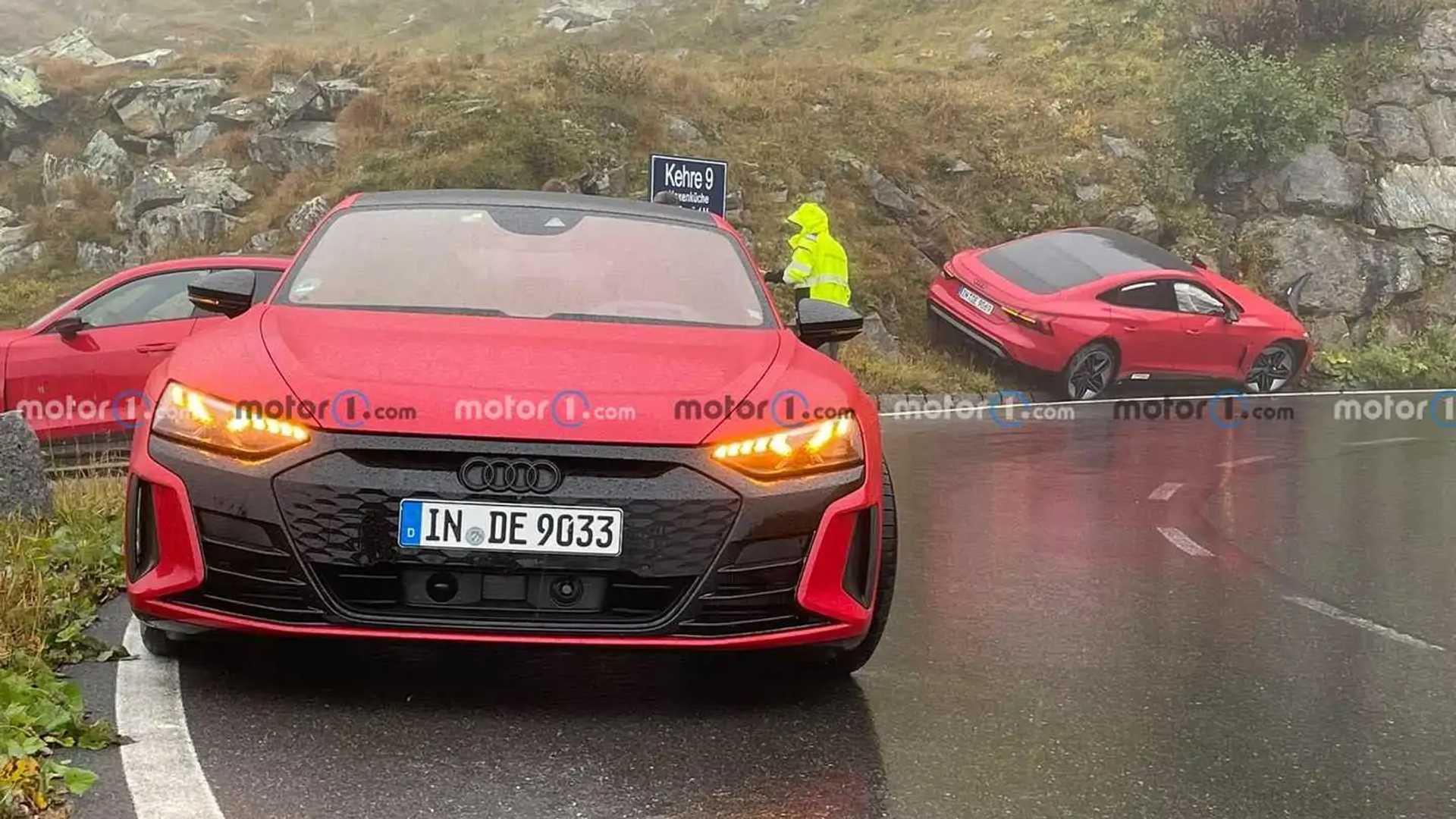 Audi RS E-Tron GT was damaged during a driving tour on Alpine Road