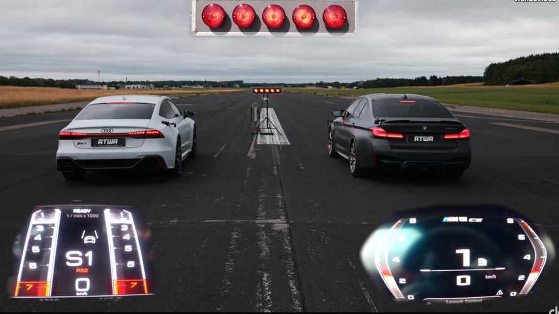 BMW M5 CS Lines Up For A Drag Race Against Audi RS7