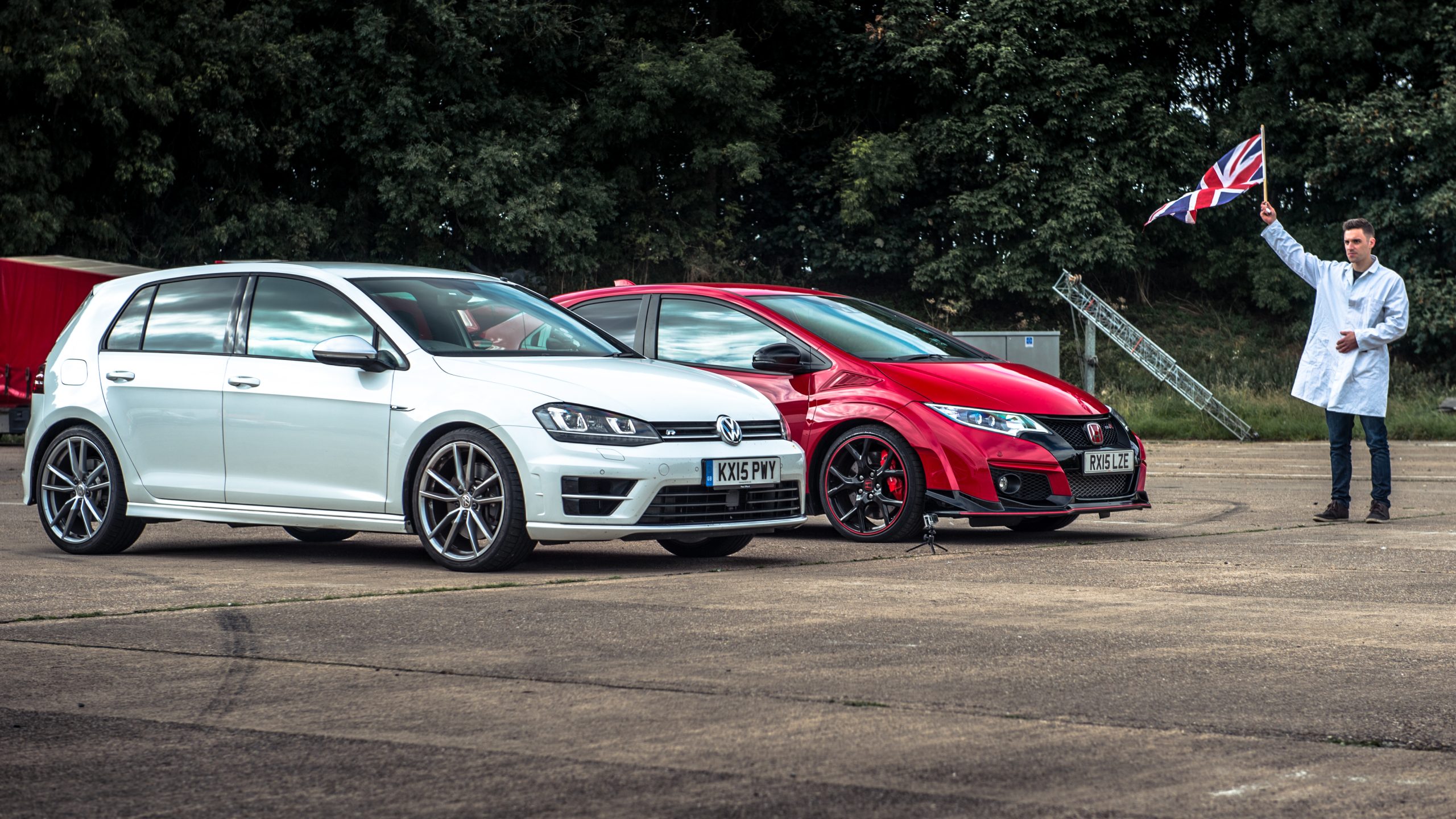 Are You Ready? Drag Race: VW Golf R vs Honda Civic Type R