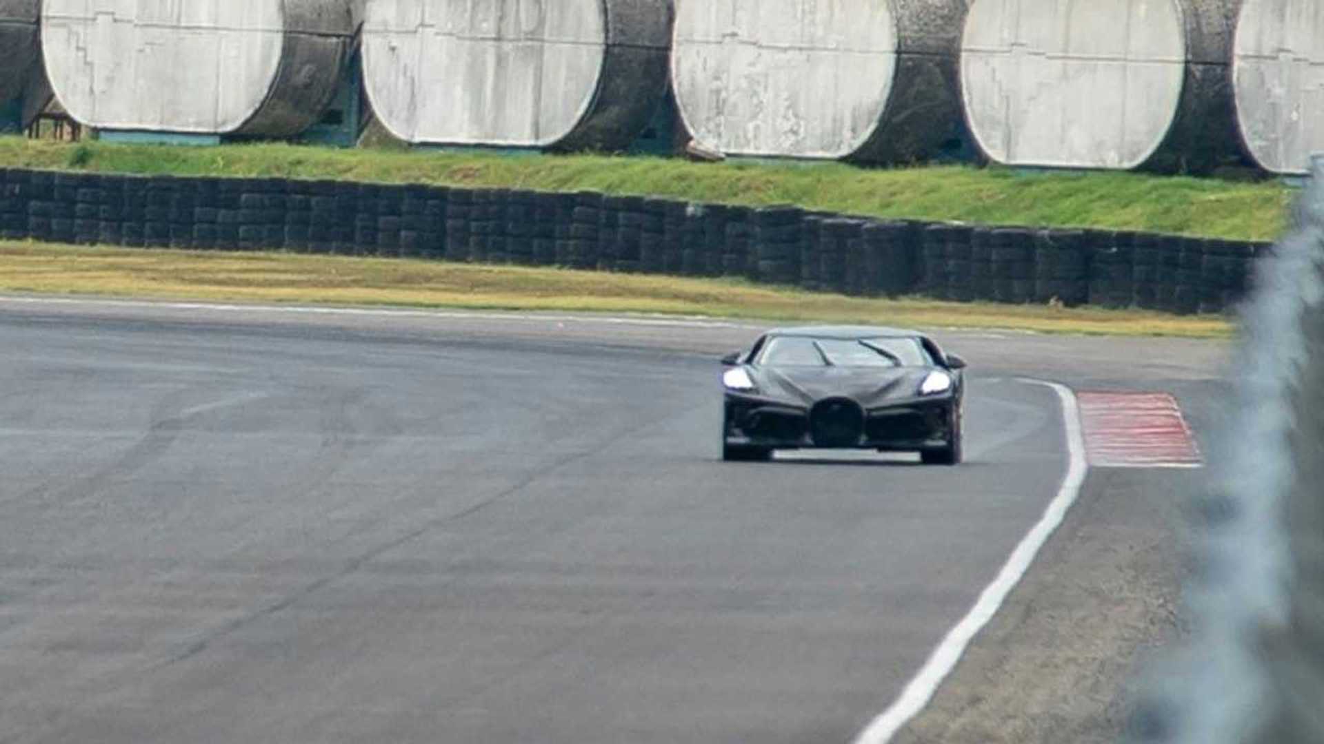 Bugatti Displays the Stunning La Voiture Noire during Track Test