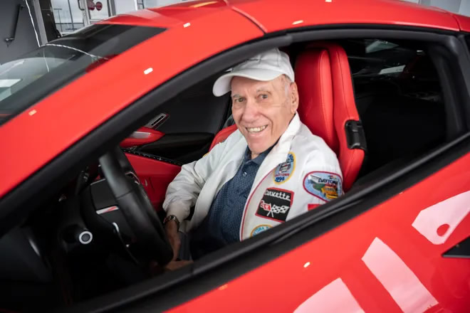 A 90-Year-Old Celebrates His Birthday with A Brand-New Chevy Corvette C8