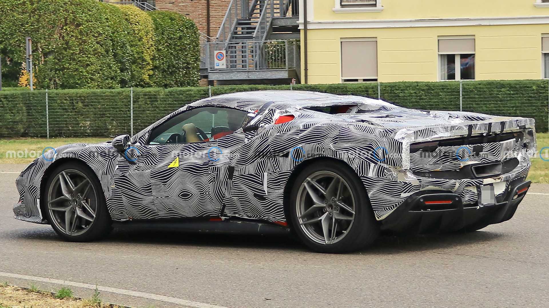 Supercar with a removable roof is the Ferrari 296 GTB in Spy Shots