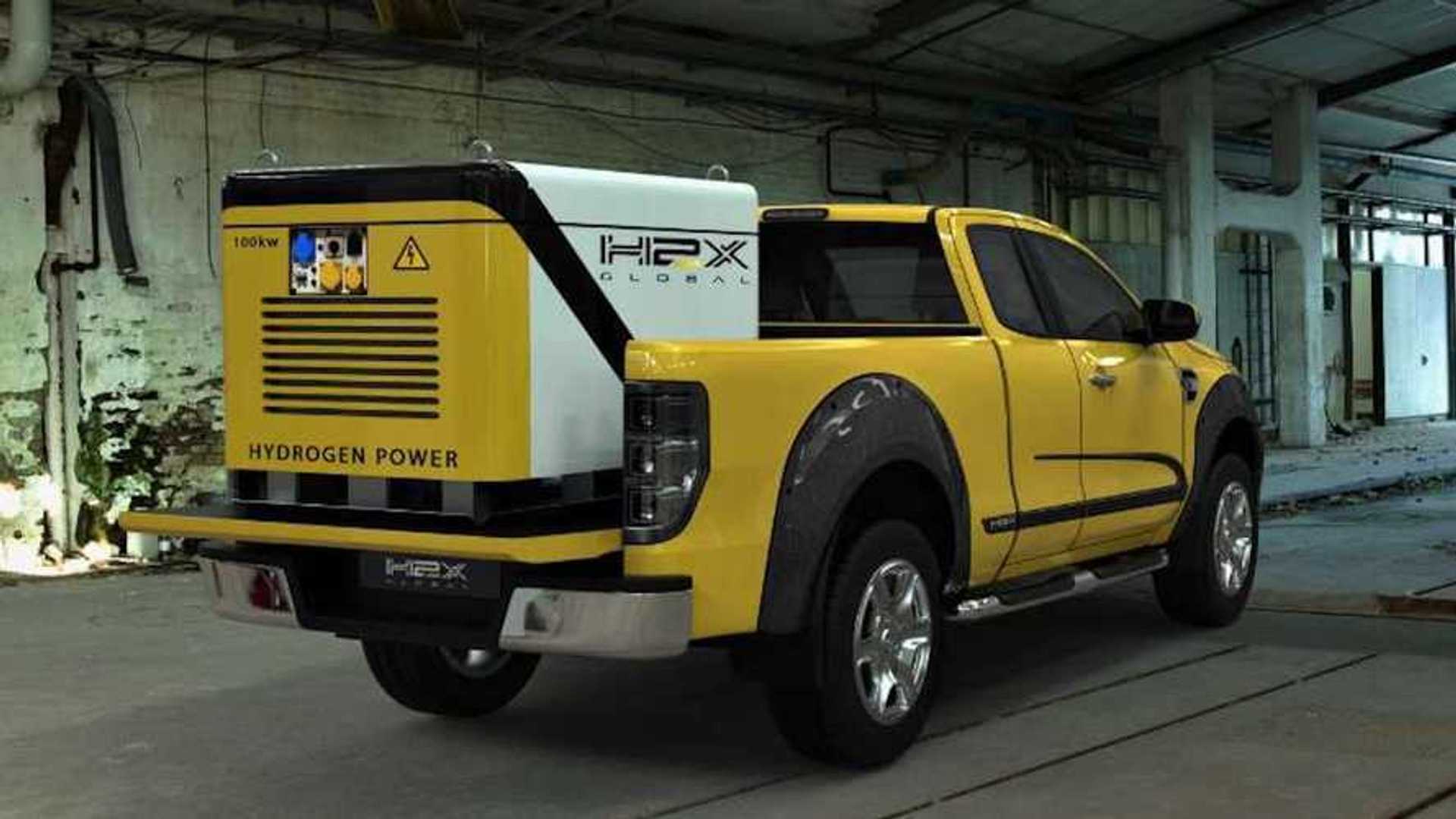 H2X is Back with A Ford Ranger Hydrogen Fuel-Cell Electric Pickup Truck