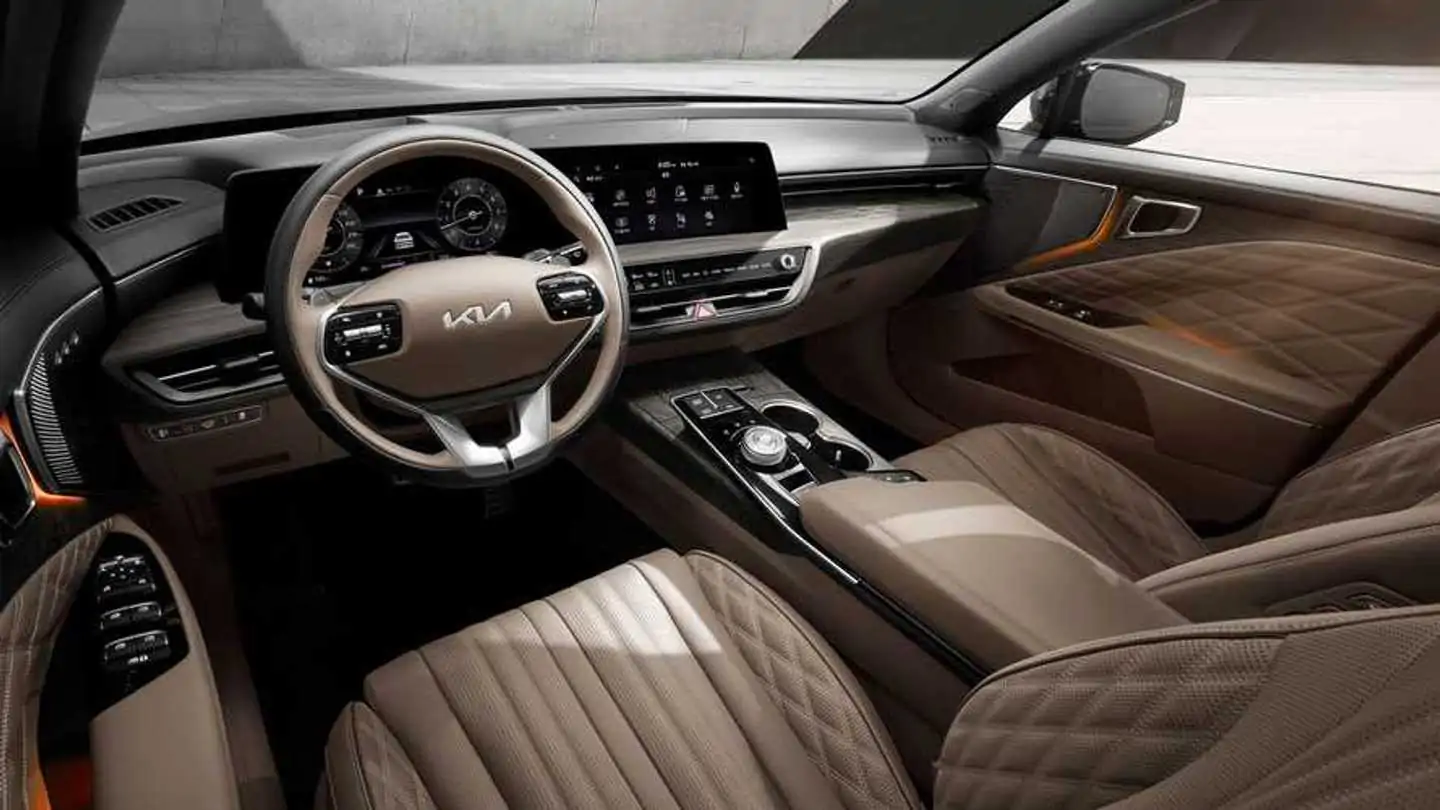 The Kia K8's Stylish Interior Revealed Prior to Official Debut via Spy Shots