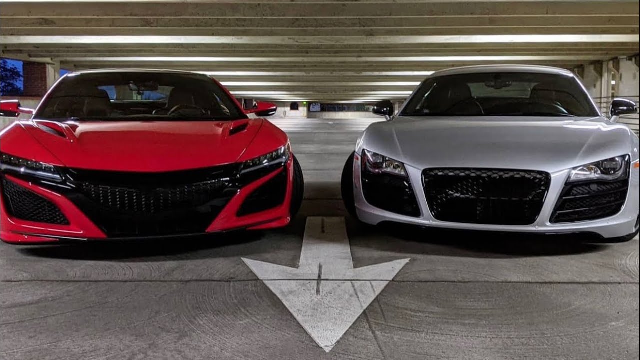 Acura NSX Drag Races Audi R8 V10 Plus In AWD Mid-Engine Battle