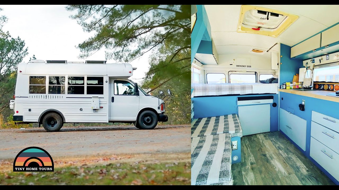 A School Bus Is Converted to a Mini House. Van Life on the Cheap