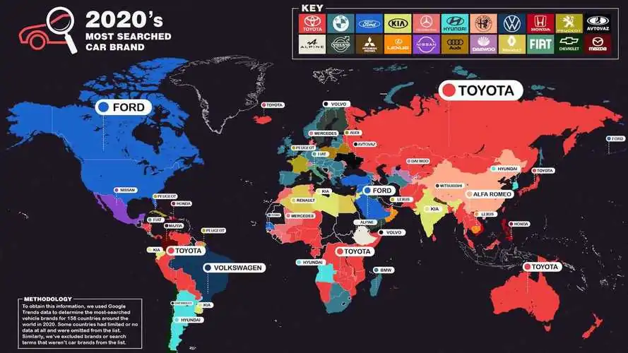 The World has spoken: Toyota is the most searched car brand globally