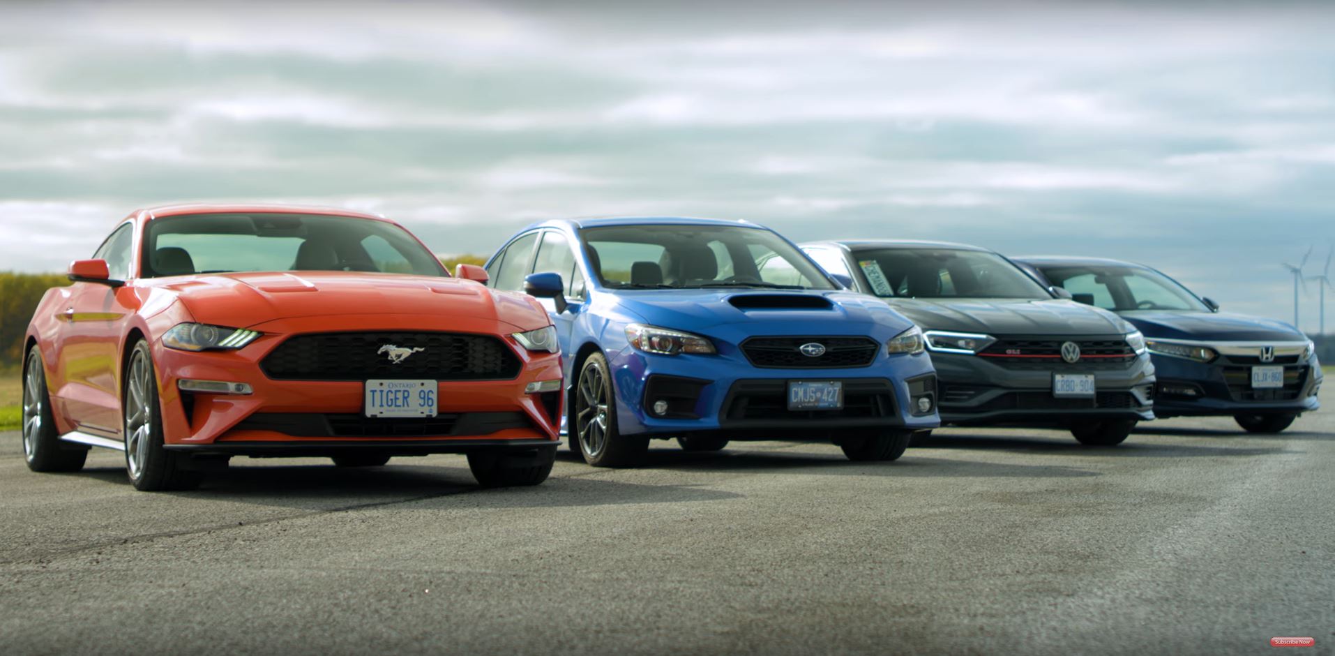 Honda Accord Drag Races Ford Mustang and Subaru WRX.