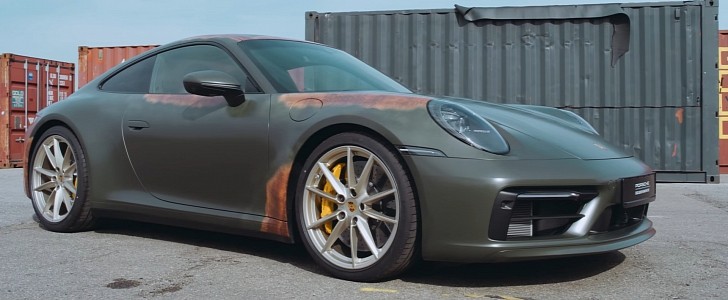 Porsche Patina Paint Sample Has A Rust Effect Straight From The Factory