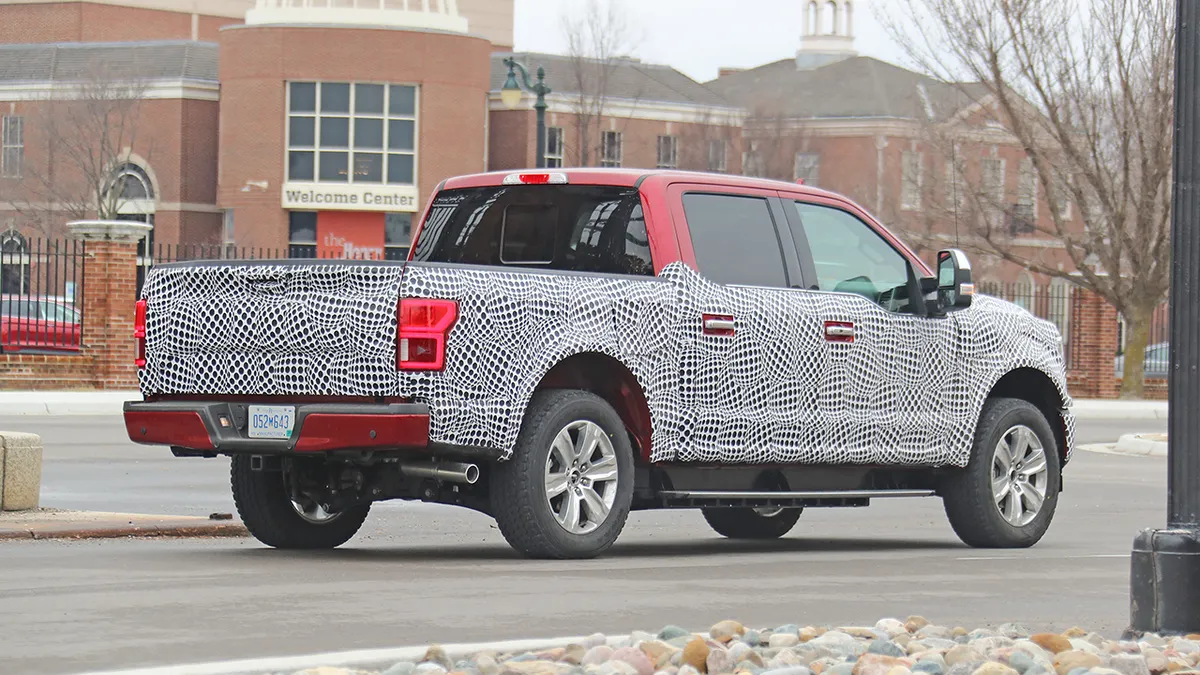 Electric Ford F-150 Showing its Independent Rear Suspension