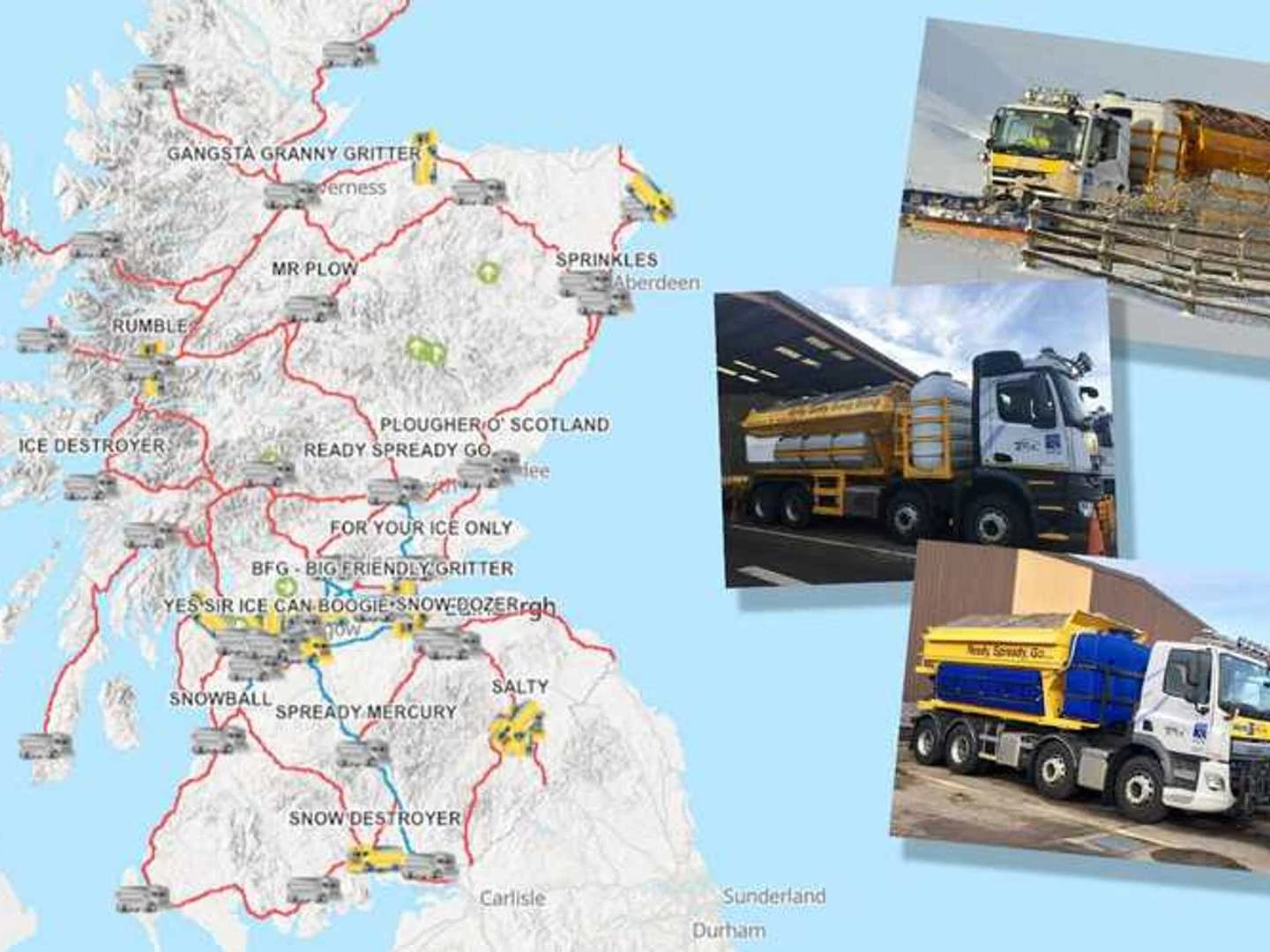 Scotland's Snowplows have Rad Names, including "I Want to Break Freeze"