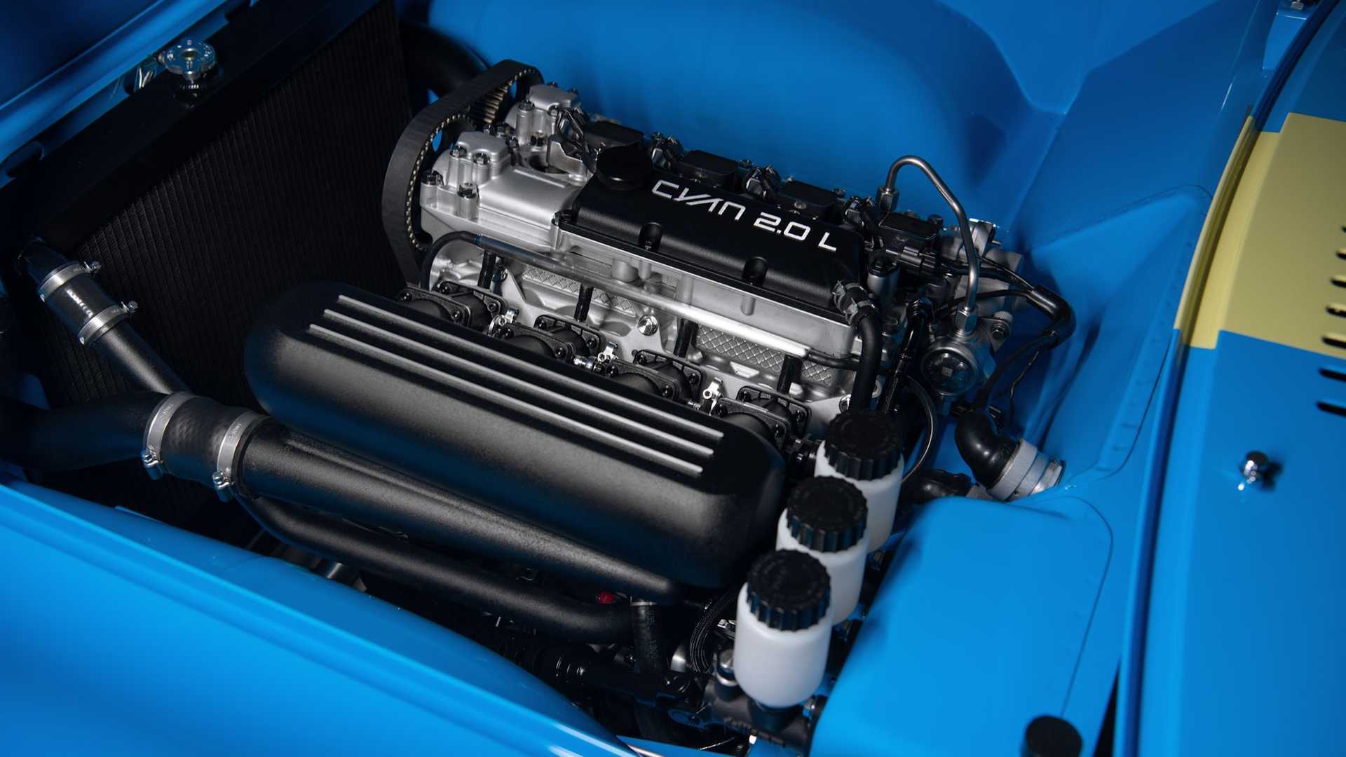 Volvo P1800 Cyan reveals its stunning engine bay and minimalist interior