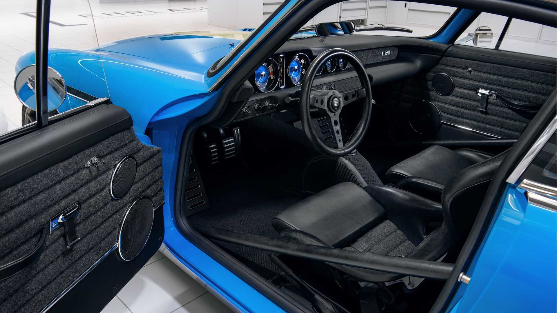 Volvo P1800 Cyan reveals its stunning engine bay and minimalist interior