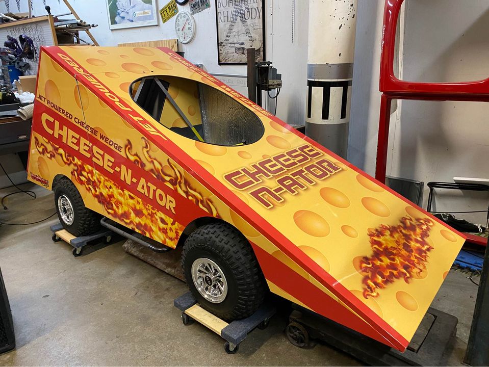 Wisconsin's Best Jet-Powered Cheese Wedge Cart for Sale