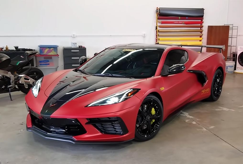 Watch The 2020 Chevy Corvette c8 Get a Body Wrap in Timelapse Video