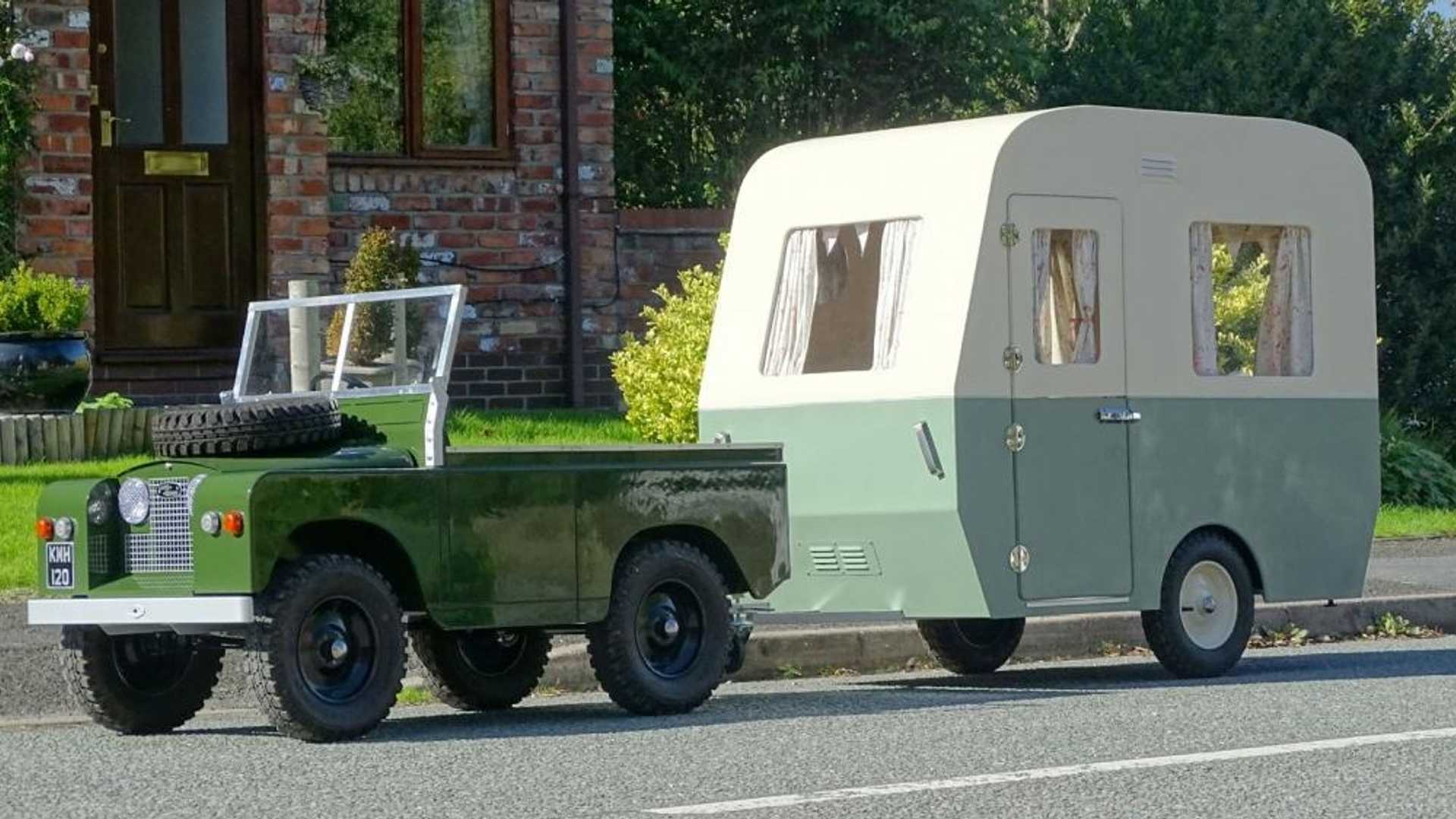 Mini Land Rover and Matching Camper for Sale Couldn’t Be Cuter