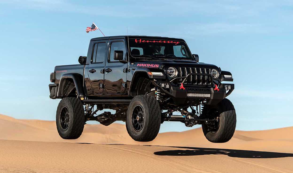 Hennessey Maximus Jeep Gladiator Jumps Sand Dunes as Production Starts