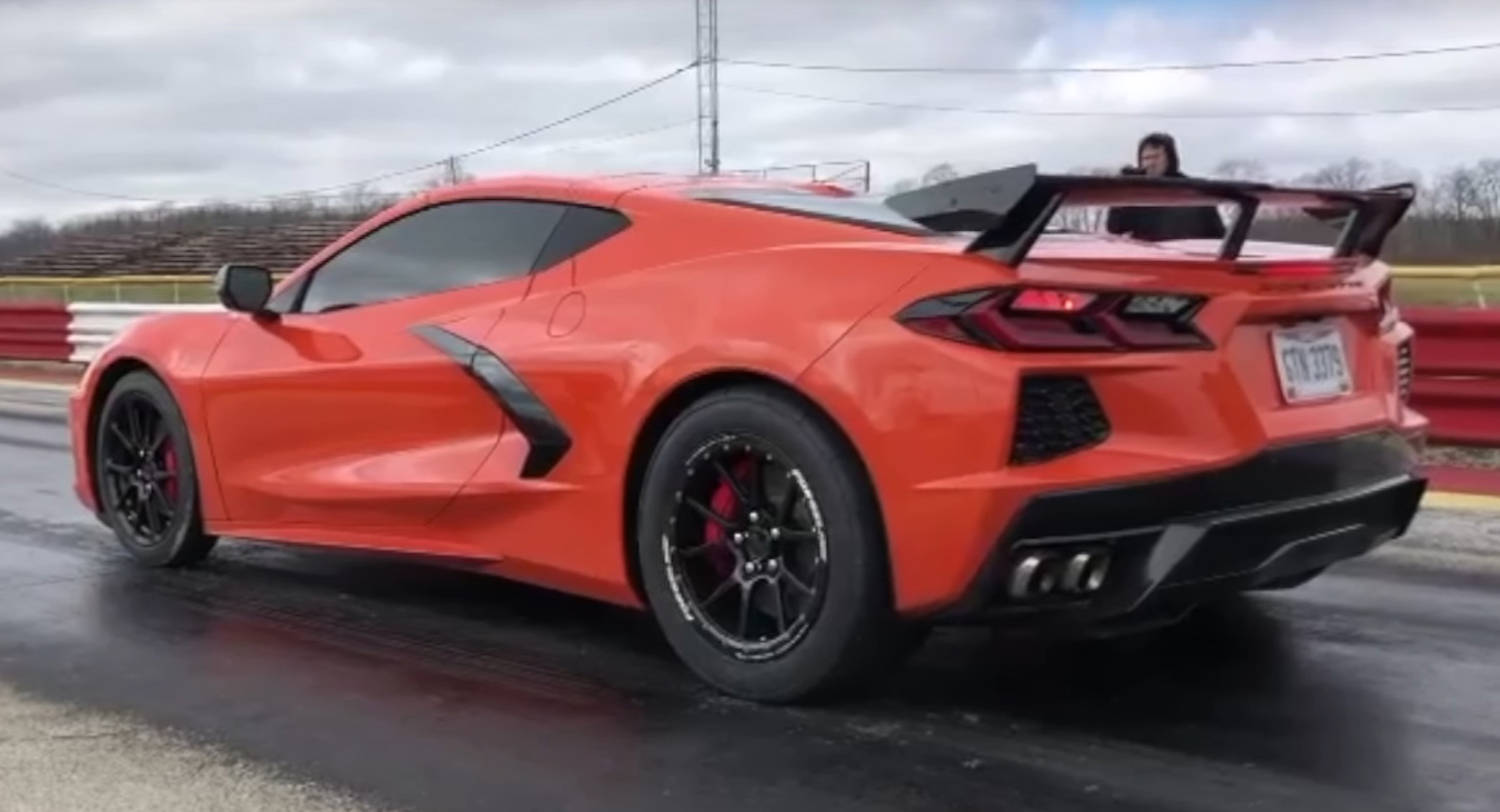 Chevy Corvette C8 Takes a 10-Second Quarter Mile on Drag Tires