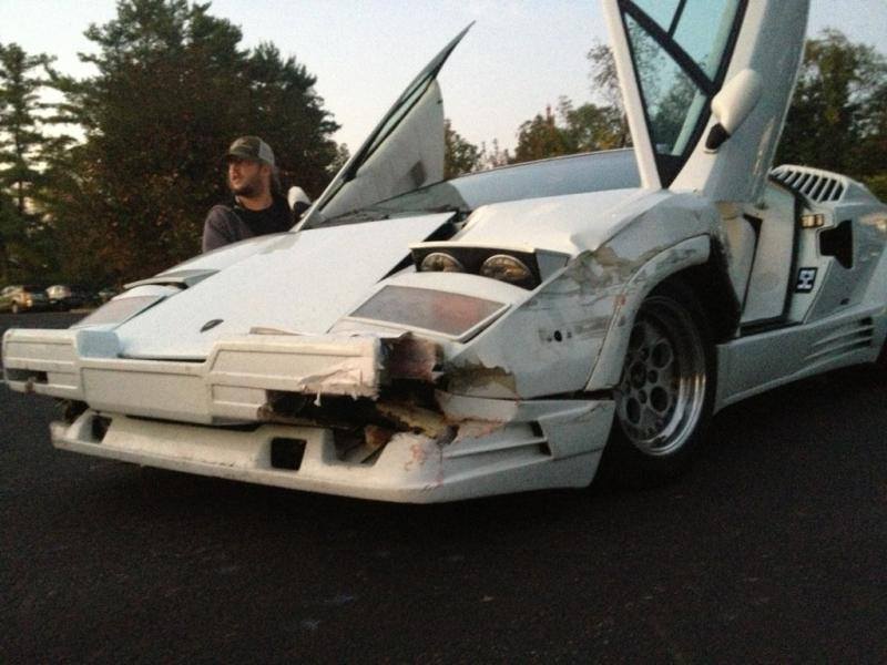 Lamborghini Countach 25th Anniversary Edition was damaged during filming of 'The wolf of the street