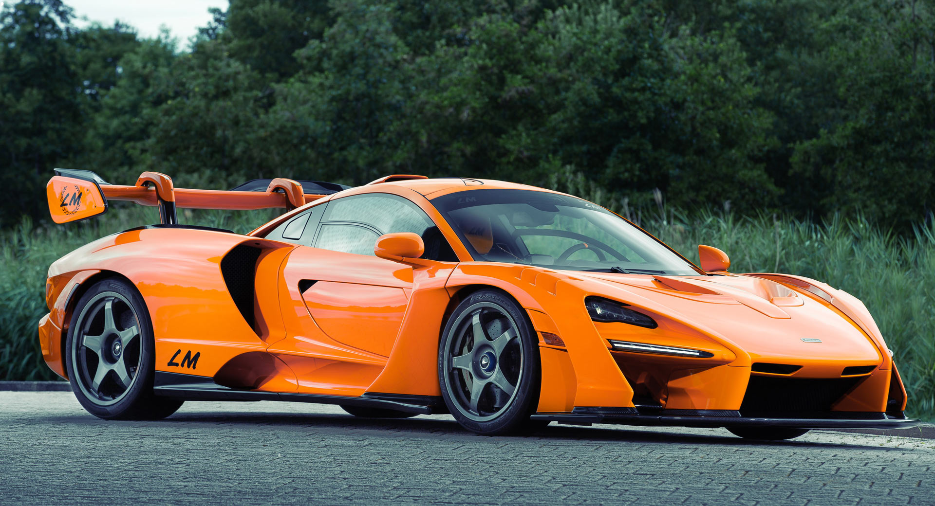 This is a rare look at the Very Orange McLaren Senna LM