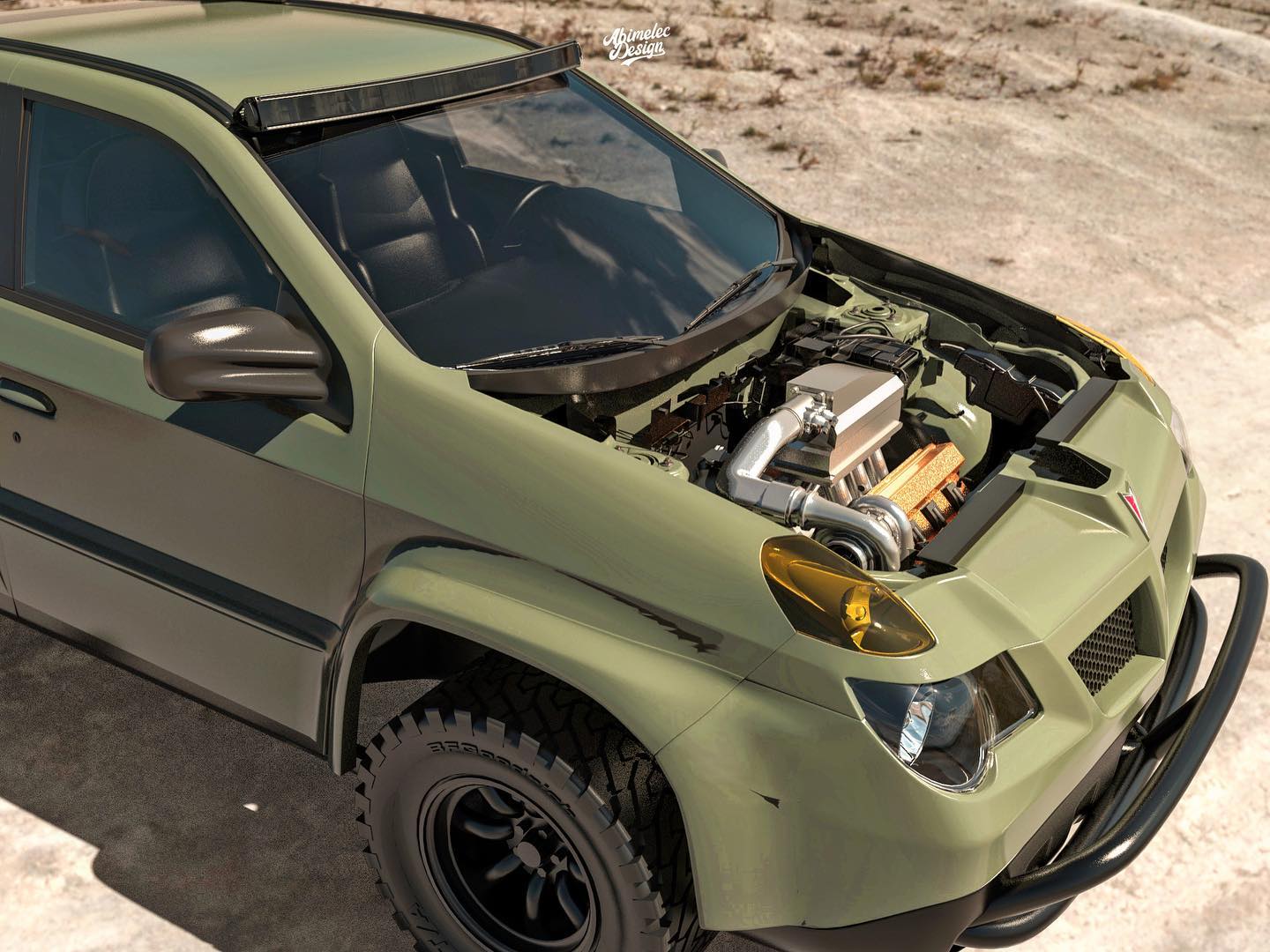 We are digging it because someone gave us a Pontiac Aztek off-roader.